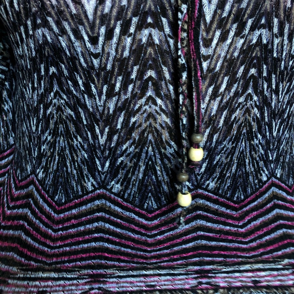 Thin Sheer Multi-Patterned Shirt - Picture 10 of 12